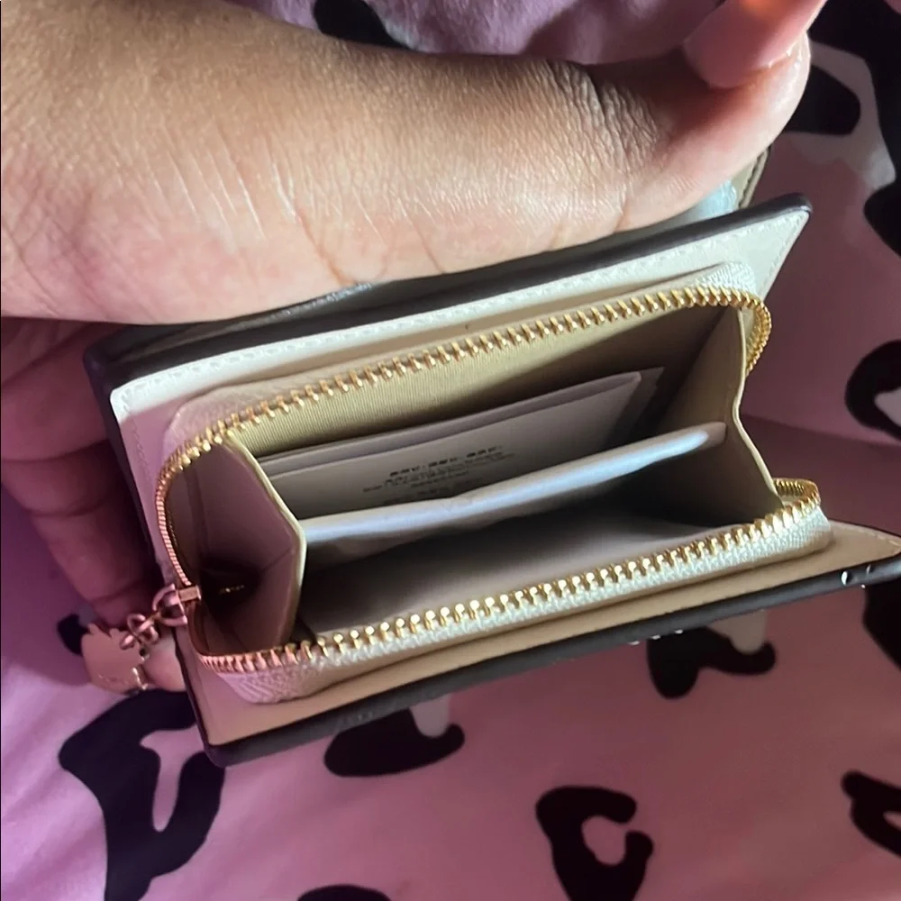 Coach Cream Strawberry Print Women's Wallet - Picture 4 of 5
